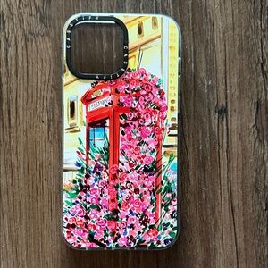 Casetify London Phone Booth Pink Roses Case (iPhone 13 Pro Max case)